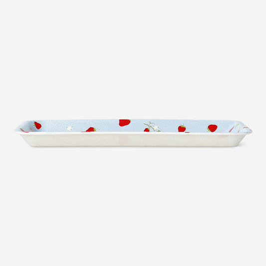 Tray Small Blue With Strawberry Print 21