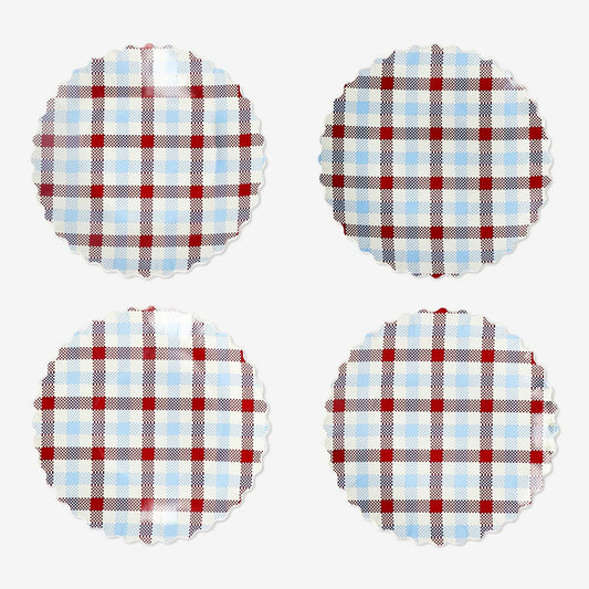 Plate Pp Picnic Scallop Edges 4Pc