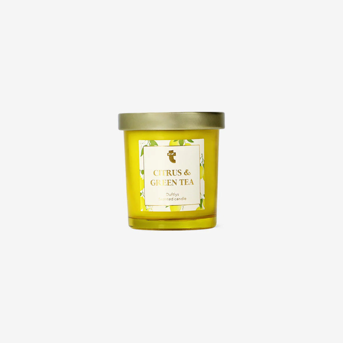 Candle Scent In Glass W. Lid Green Tea &