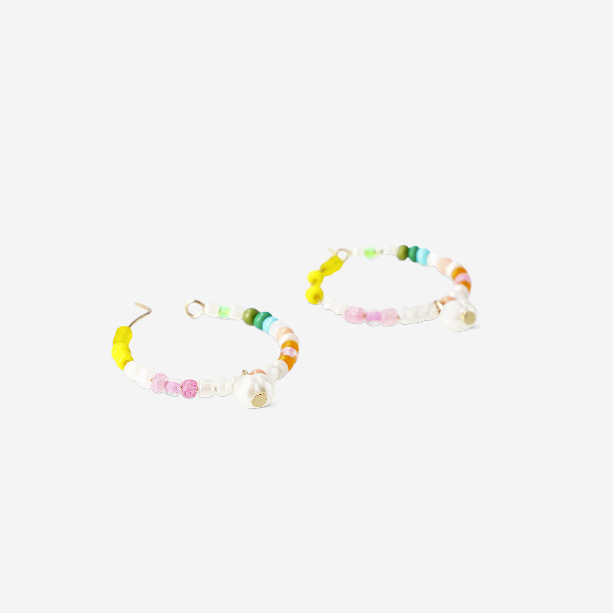 Earrings Small Hoops With Pearls