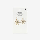 Earrings Star With Colored Stone