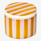 Jar Ceramic Dia 7,5 X H: 5.5Cm Pink W. O