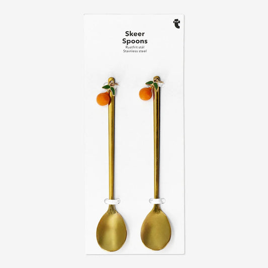 Spoon Desert Oranges Gold 2 Pcs