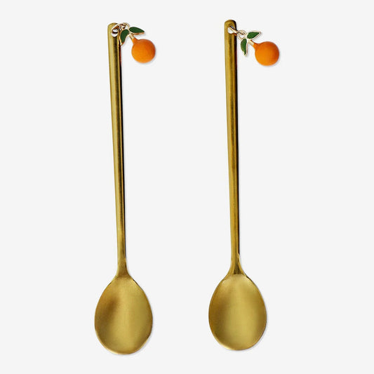 Spoon Desert Oranges Gold 2 Pcs