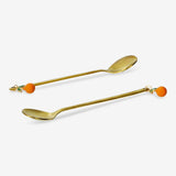 Spoon Desert Oranges Gold 2 Pcs