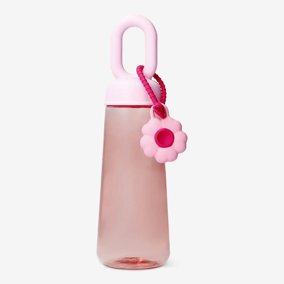Bottle With Handle W Attaced Flower Pink