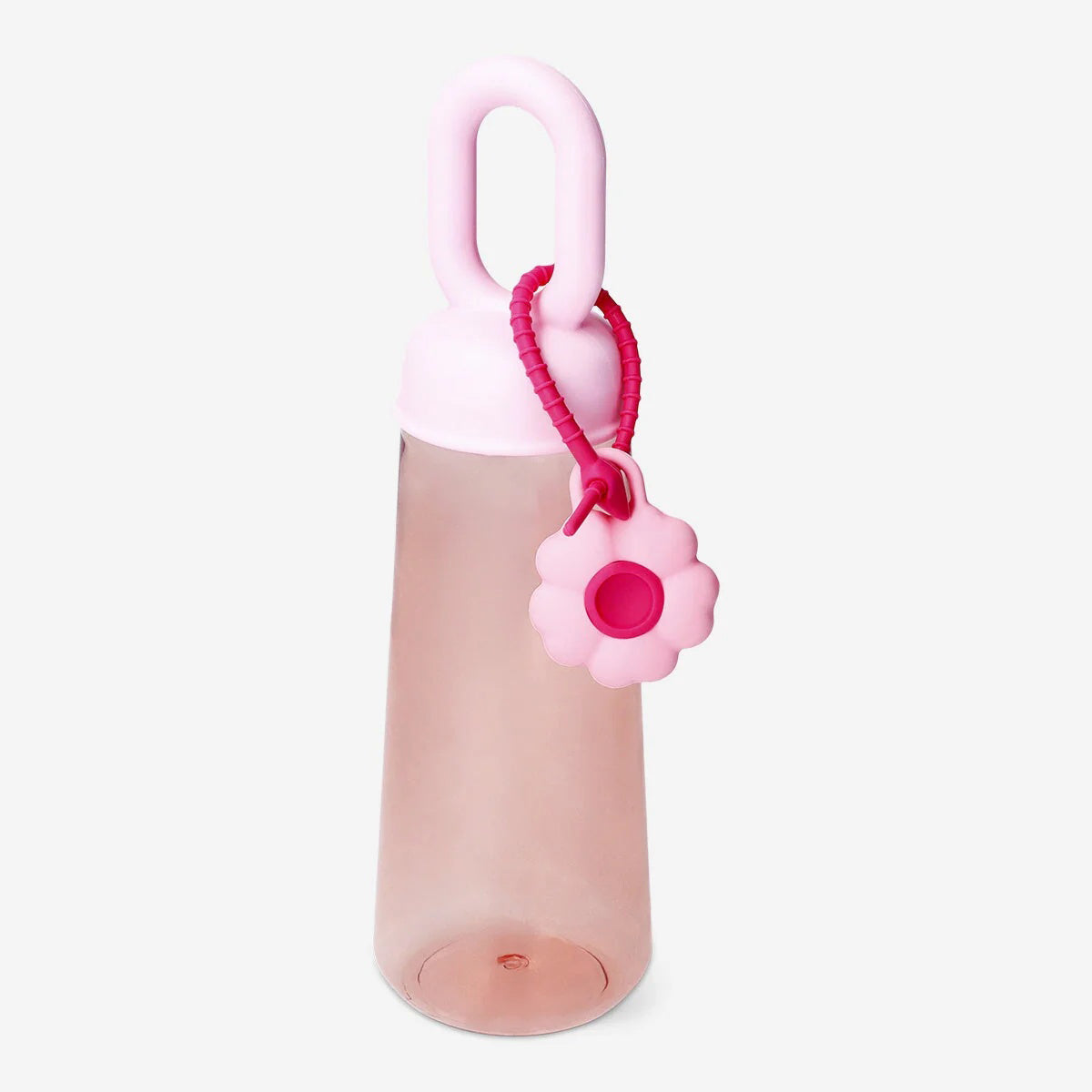 Bottle With Handle W Attaced Flower Pink