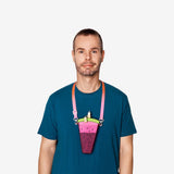 Bottle W Carry Strap Shaped As Watermelo