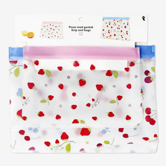 Bags W Selfseal 2Pcs Peva Reusable Berri