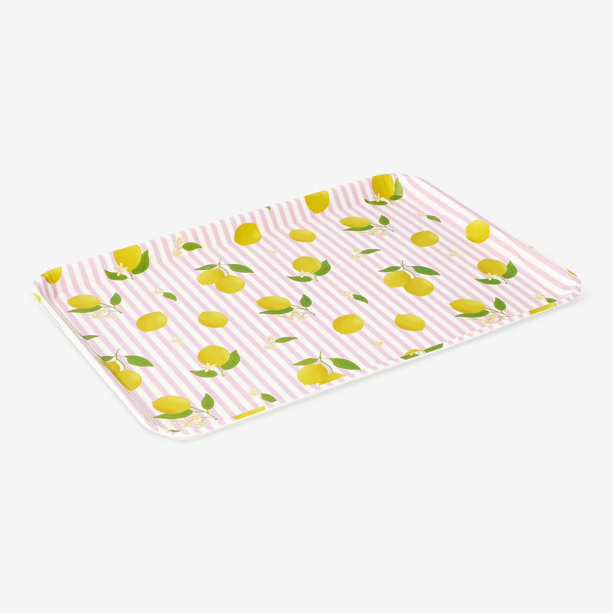 Tray Small With Striped Lemon Print 30,6