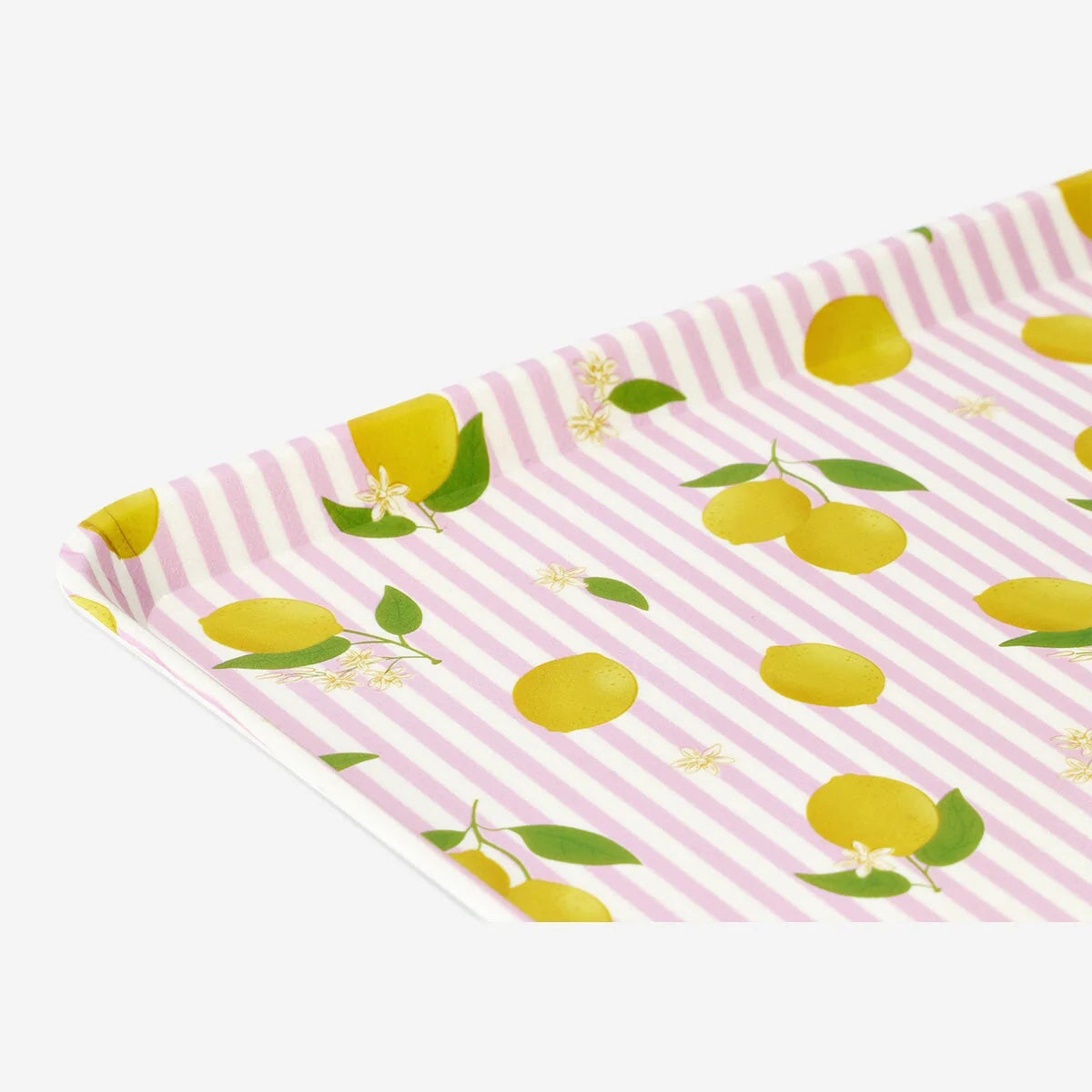 Tray Small With Striped Lemon Print 30,6