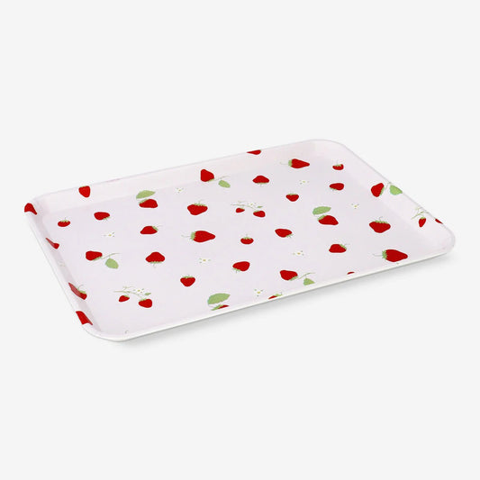 Tray Small With Strawberry Print 30,7X21