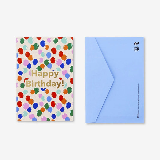 Card W Envelope Balloons Pattern (In)