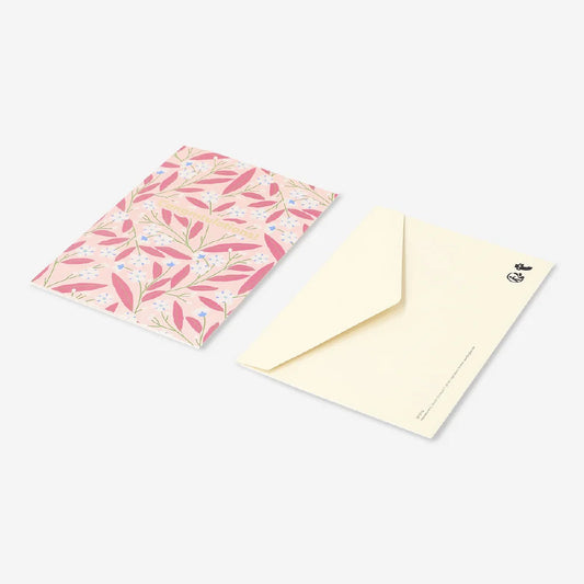 Card W Envelope Flower Pattern (In)