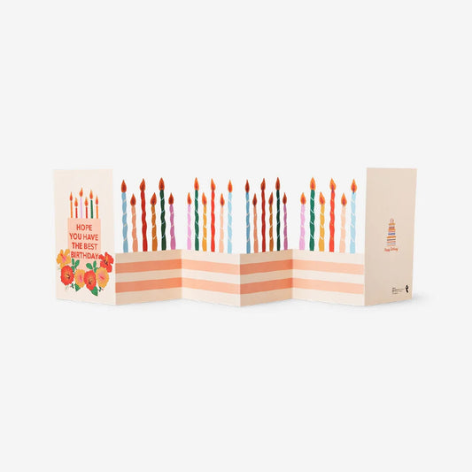 Card W Enevelope Fold Out Candles (In)