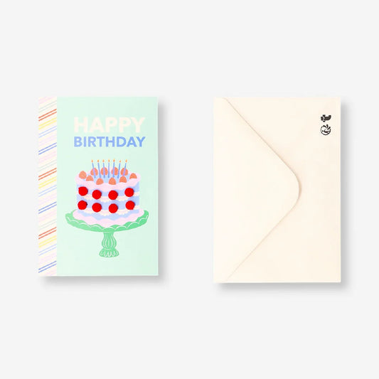 Card W Enevelope Pompom (In)
