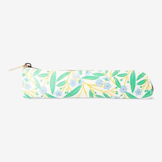 Pencil Case Flower Pu