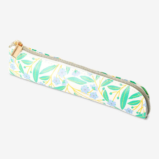 Pencil Case Flower Pu
