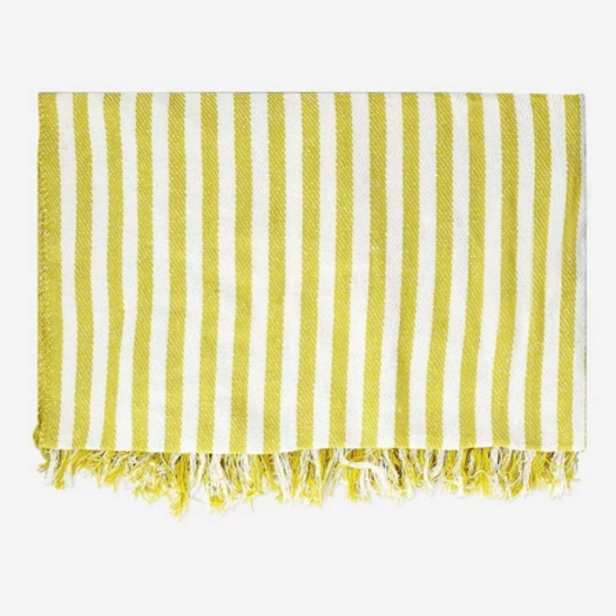 Throw with Fringes 120X170 Cm Yellow