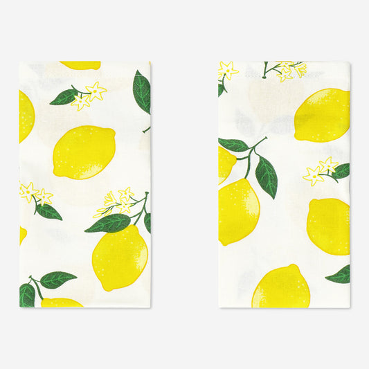 Napkin Cotton 2 Pcs Set 40X40 Cm Lemon Print