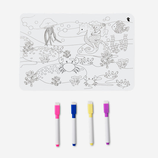 Colour In Silicone Placemat With Markers