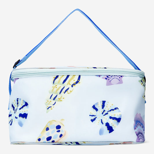 Cooler Bag with Long Carry Strap Spreckle Print Blue