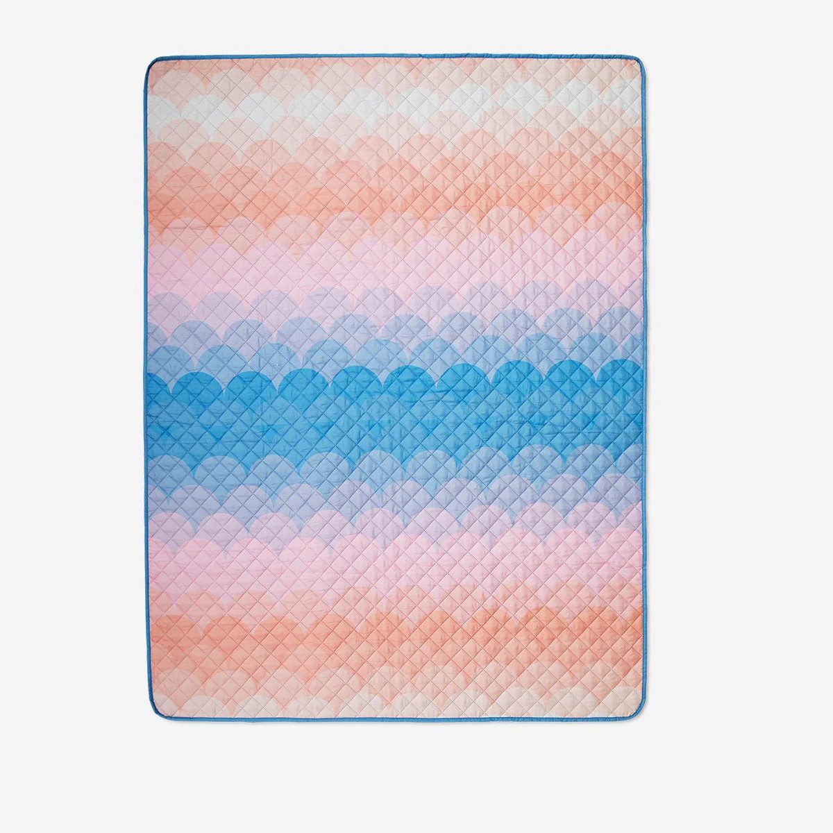 Blanket Quilt Polyester 170X130 Cm Scallop Pink/Blue