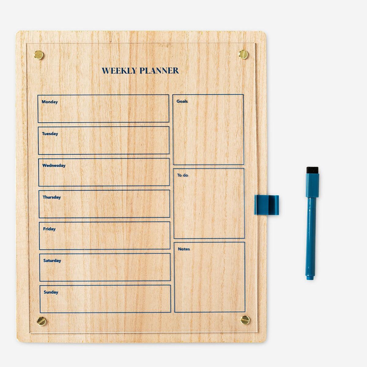 Planner Weekly Wall Wood