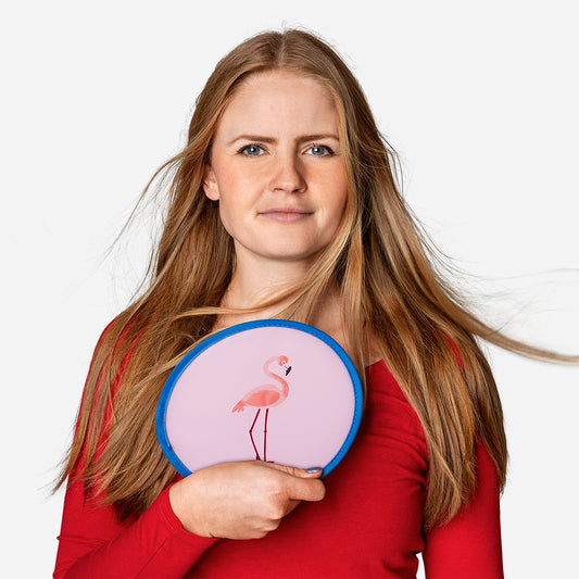 Fan Pop Up with Pouch Flamingo