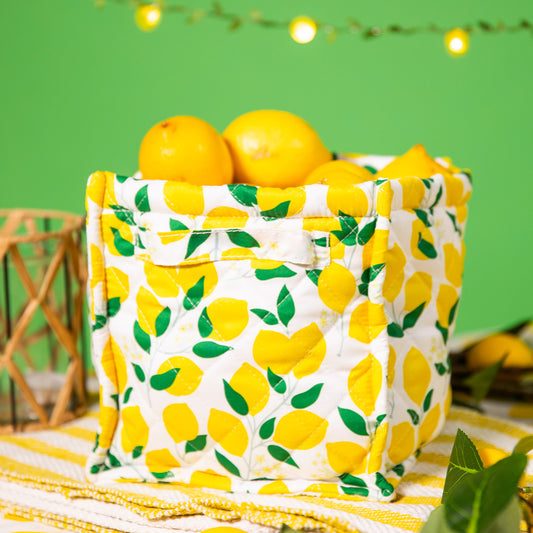 Basket Quilted Lemon Print