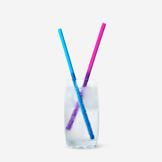 Straws Reusable Colour Change 12 Pcs