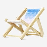 Beach Chair Miniature  Wood Fabric Print