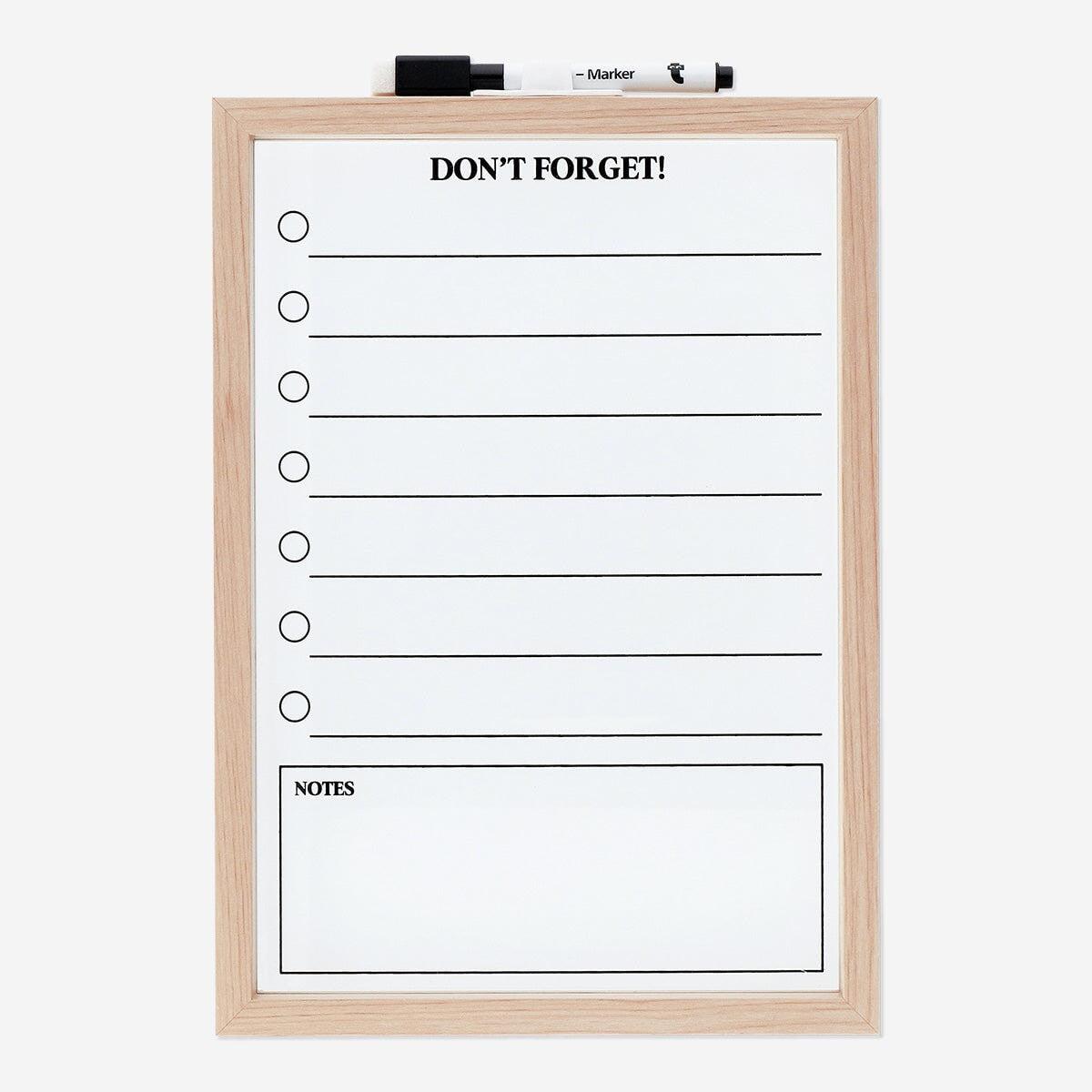 Planner In Glass Checklist with Marker