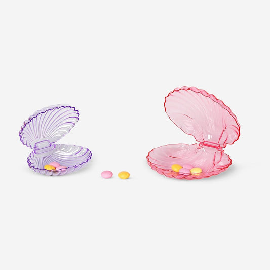 Bowl Reusable Shaped As Clam Shell 2 Pcs