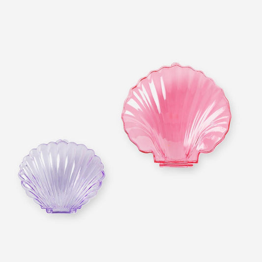 Bowl Reusable Shaped As Clam Shell 2 Pcs