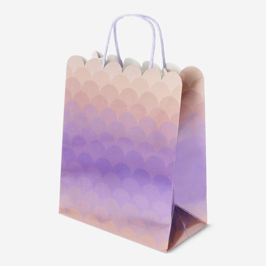 Giftbag Paper Iridescent Scallop 23X19Cm