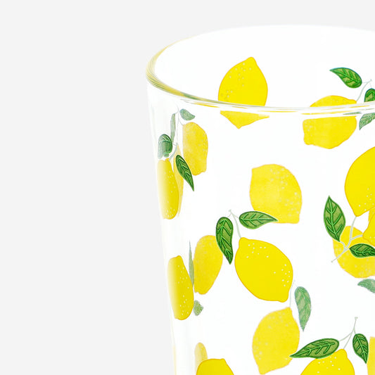 Glass Drinking 220Ml Lemons Yellowith