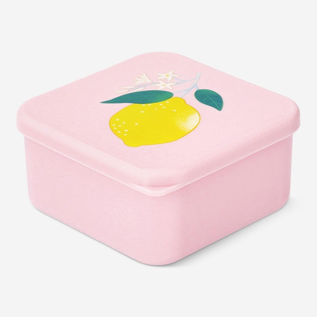 Boxsnack Plast Smal 8.5X8.5X4.3Cm Lemon