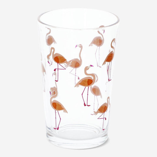 Glass Drinking 220Ml Flamingo