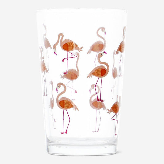 Glass Drinking 220Ml Flamingo