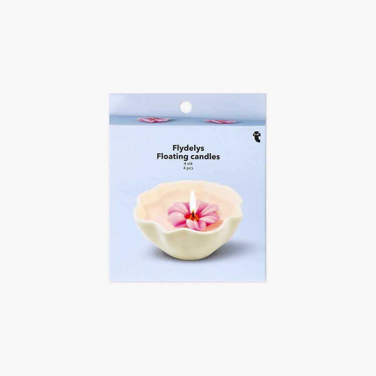 Candles Floating 4 Pcs Set Flowers