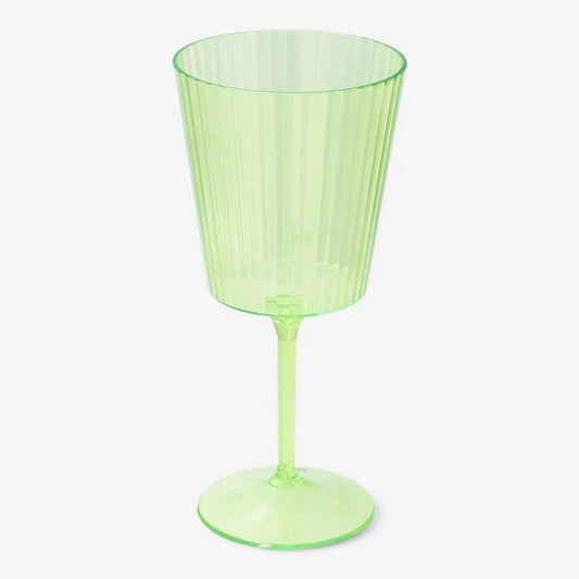 Wine Glass Plastic Green Color