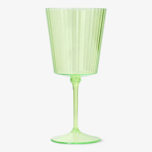 Wine Glass Plastic Green Color