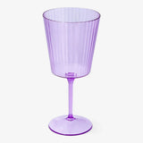 Wine Glass Plastic Purple Color