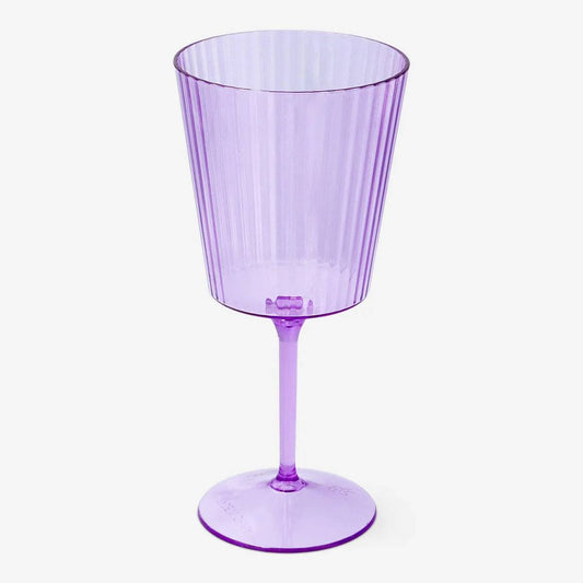 Wine Glass Plastic Purple Color