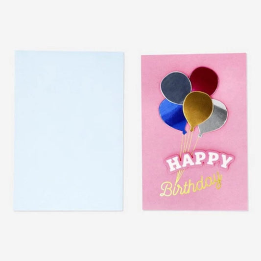 Card with Balloon Different Materials