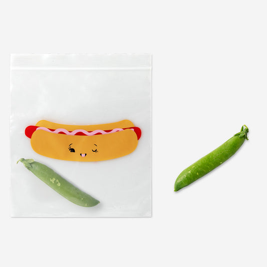 Zipper Lunch Bag 18.5 X 19.5 Cm 20 Pcs/Pk Hotdog