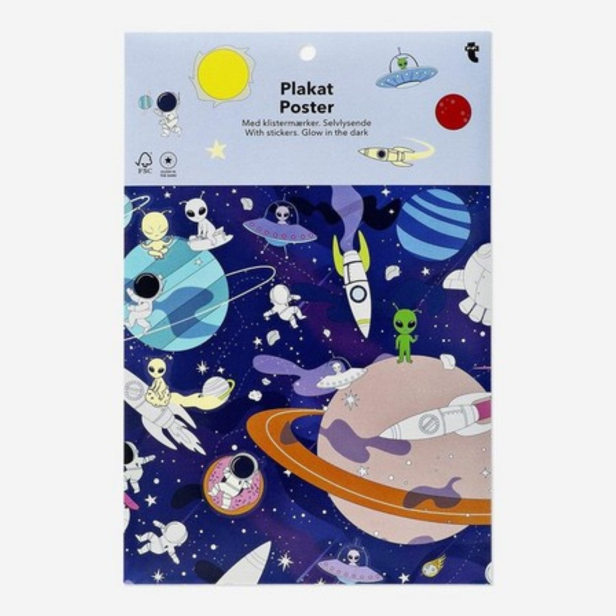 Poster Solar System with Stickers 46,9X65Cm