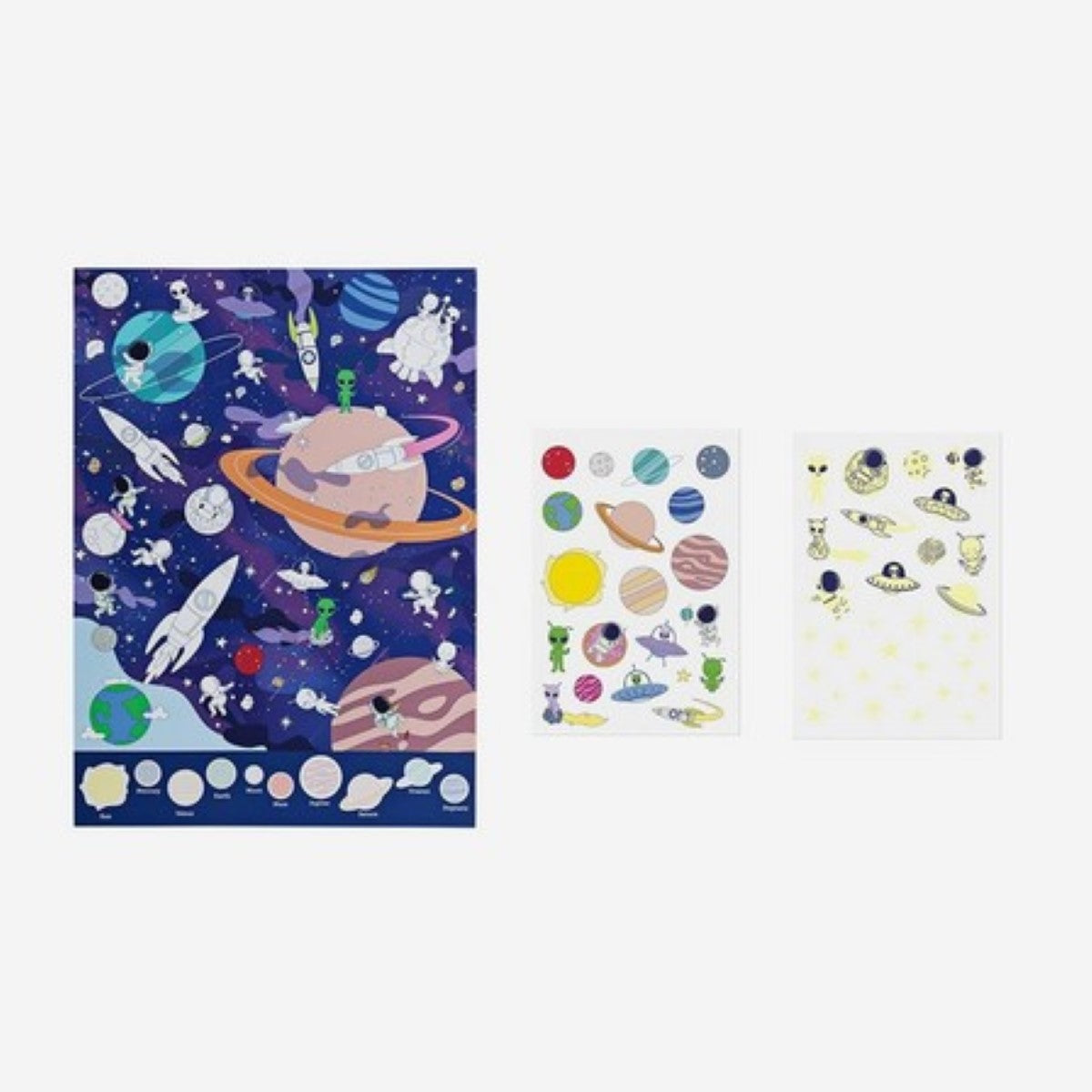 Poster Solar System with Stickers 46,9X65Cm