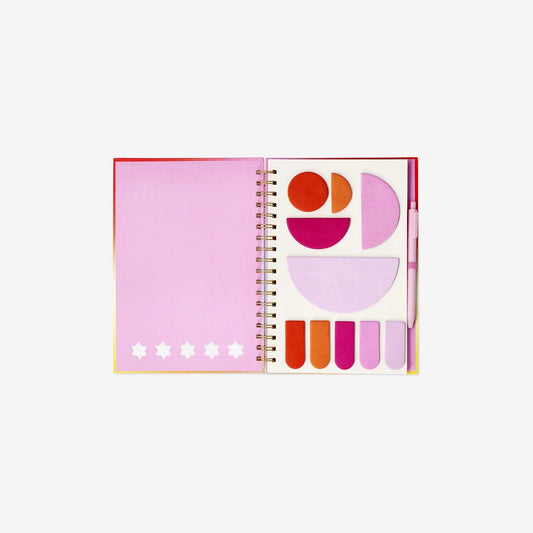 Notebook W. Sticky Notes And Pen B5
